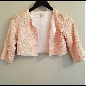 Monsoon pink glittering shrug